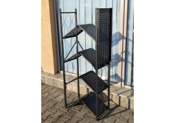 Металевий стелаж в стилі Лофт 710х340х1580мм.чорний.